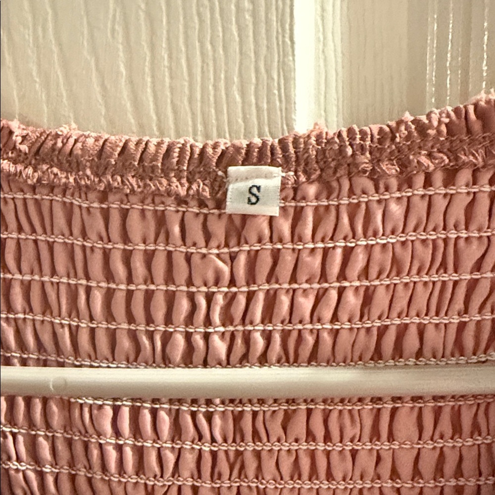 Boutique 9 Dusty Rose Smocked V-Neck Maxi Dress - Picture 2 of 2